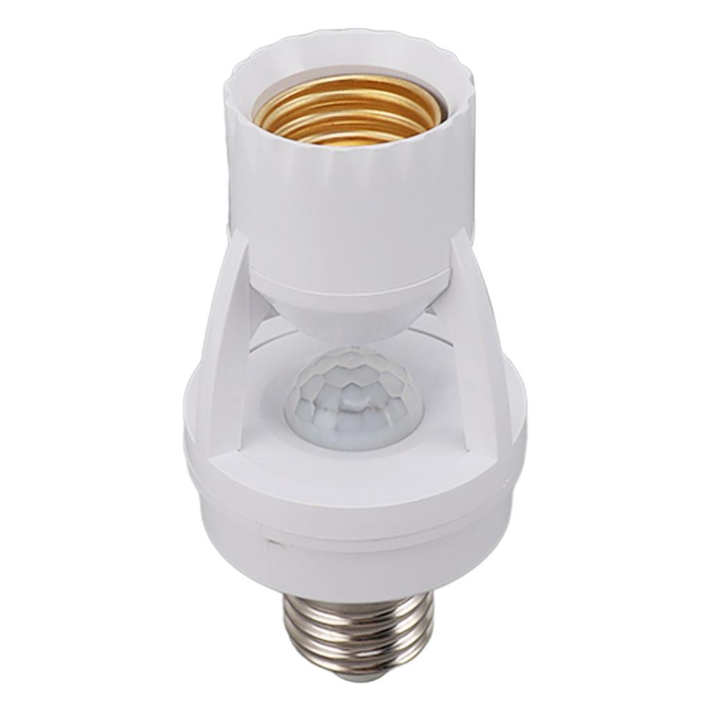 Motion Sensor Light Socket PIR Motion E27 Screw Bulb Adapter Adjustable Auto On Off Night Light Control Garage Light