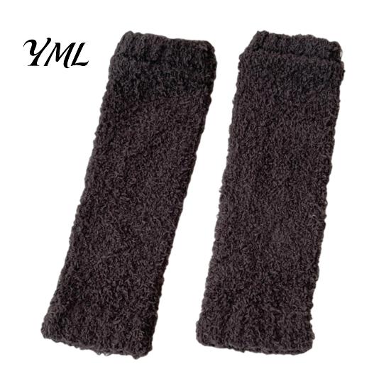 Thermal Cold Protection Socks Thickened Knee Sleeve for Women, Winter Warm Coral Fleece Leg Warmers, Breathable Autumn Home Essentials Pads