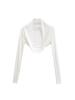 Damen Spicy American Langarm Cropped Sport-Strickjacke mit Daumenloch für Yoga und Tanz