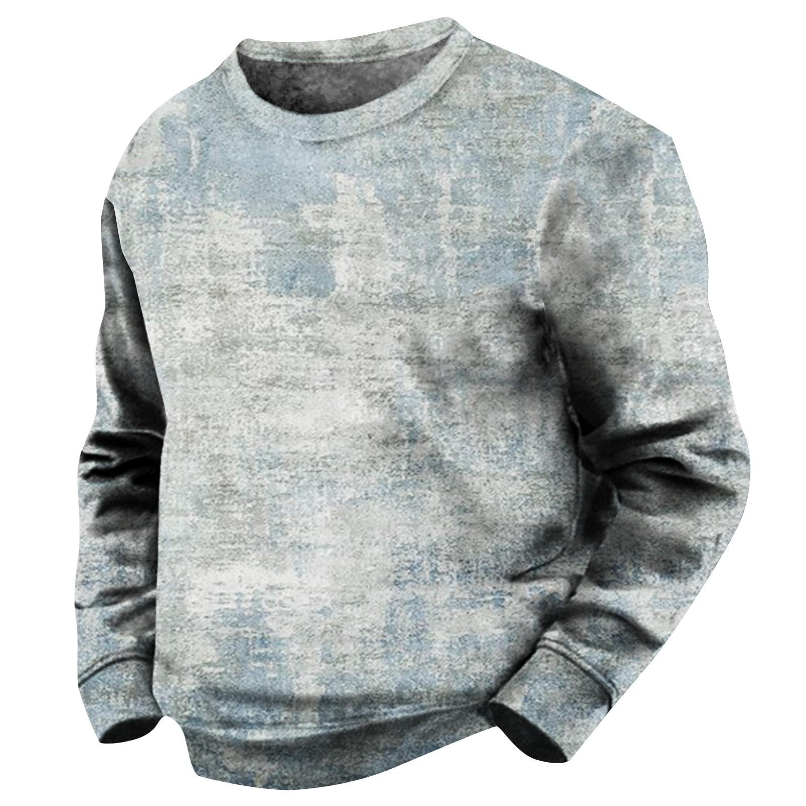 

Мужская толстовка с принтом на открытом воздухе, свободная с длинными рукавами и этническим принтом XL