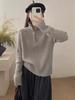 Women's 2025 Autumn/Winter Fashionable Designer Zipper Lapel Knit Sweater - Soft, Versatile, Slimming