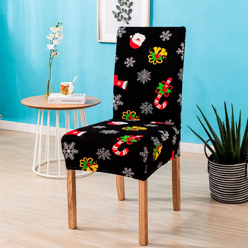 Christmas Decoration Stretch Covers Chair Cover For Dining Room Office Banquet Chair Protector Elastic Material Armchair Cover
