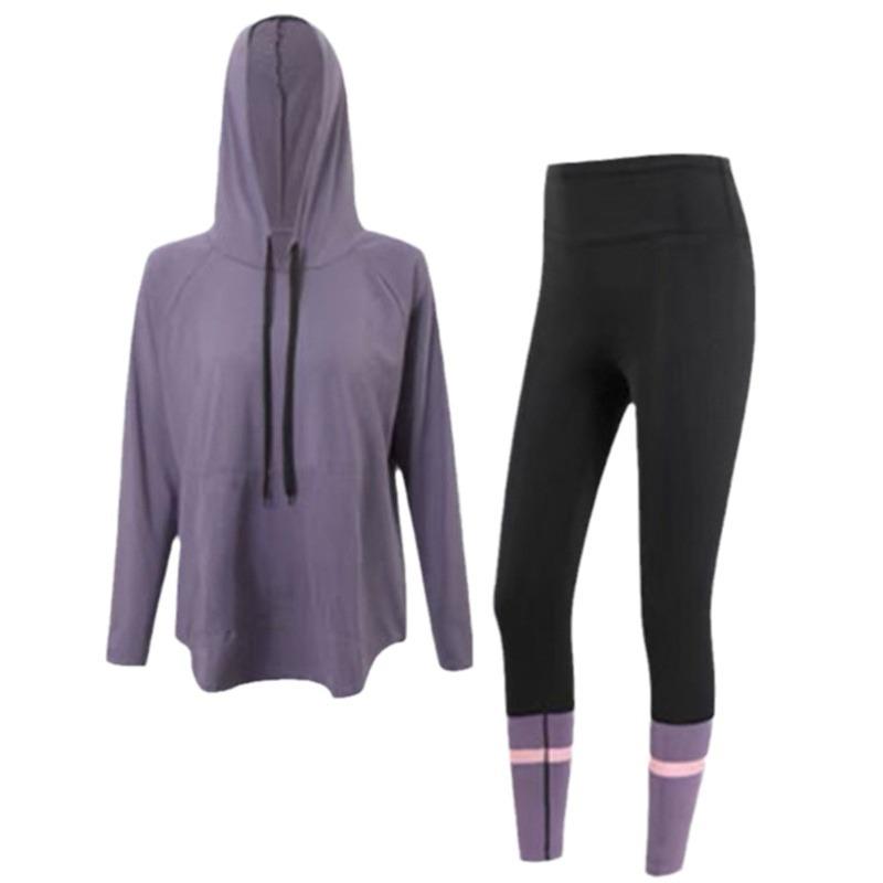 2024 Dámský sportovní dvoudílný oblek vysoké kvality na jógu a pilates - Ideální na podzimní ranní běhy