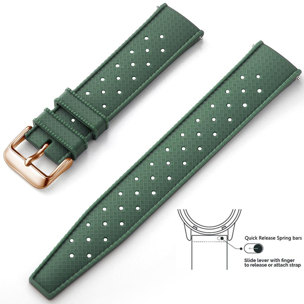 Tropical Silicone Watch Band Quick Release Watch Band 18mm 20mm 22mm Rubber Tropic Smart Watch Strap Waterpfroof Muti-Color