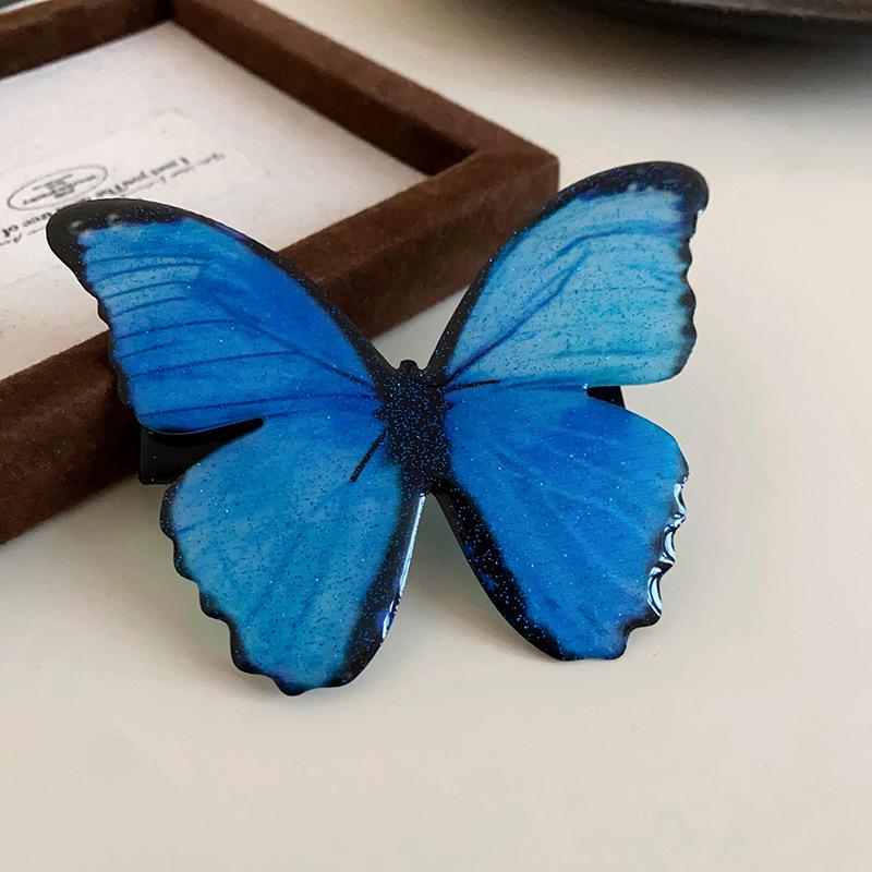 

Mori Atmosphere Butterfly Hairpin Niche Temperament Design Duck Bill Clip Fashion Versatile Pastoral Hair Accessories S синій