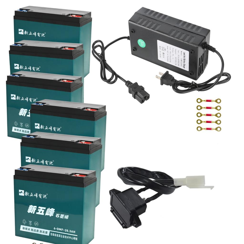 6pc 6-DZM-20 6-DZF-20 6-DMF-20 12V 20Ah Battery for 72V Go Kart Quad ATV
