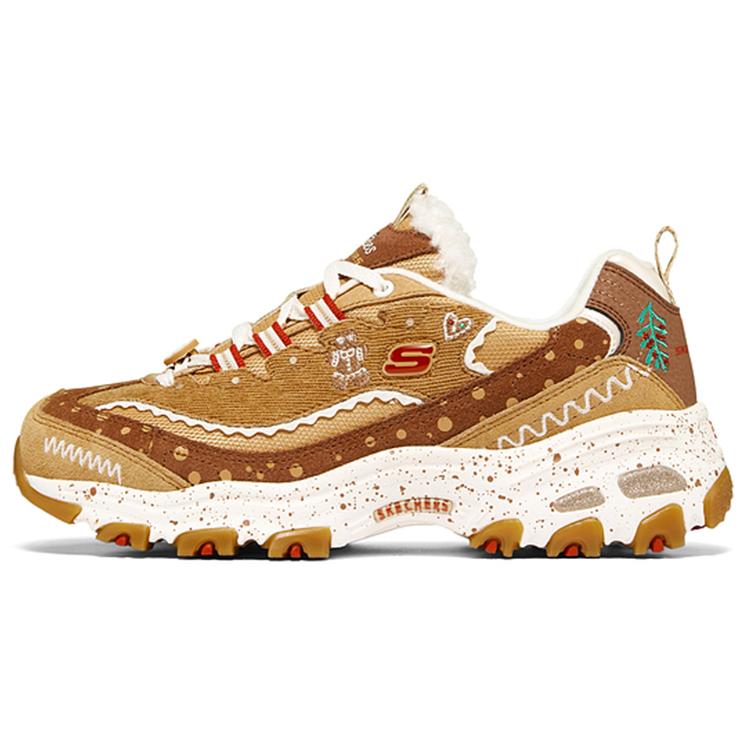 

Женские кроссовки Skechers DLITES 1.0 с низким верхом, массивной подошвой, сетчатым и замшевым верхом, повседневная обувь 149257-TNBR 38