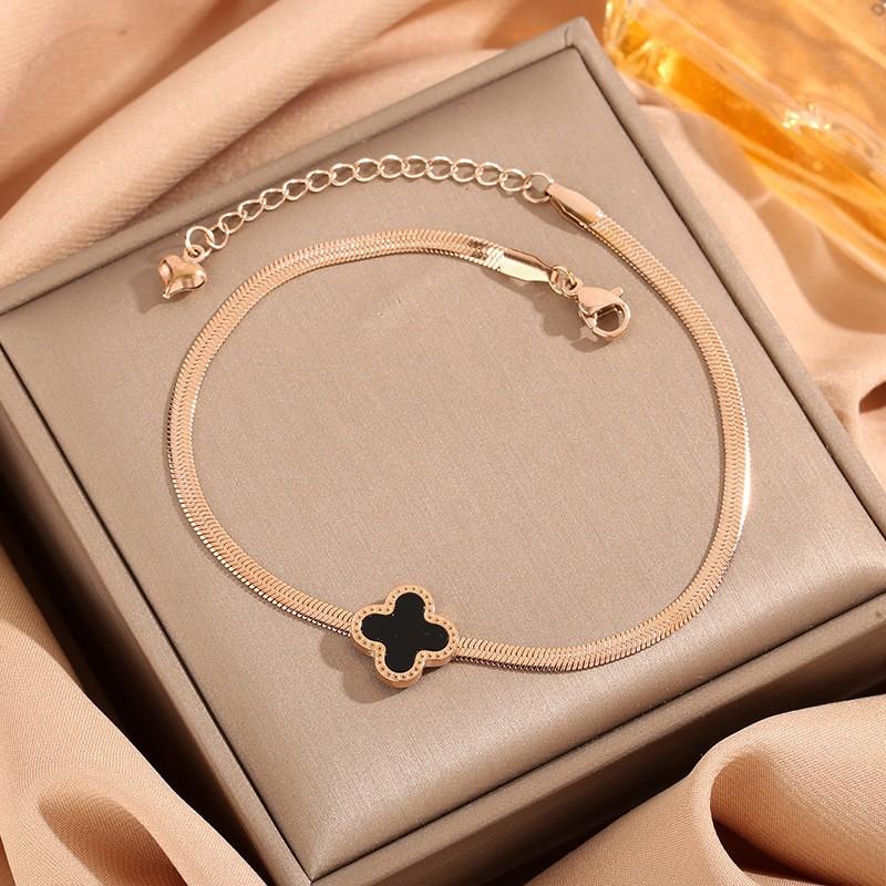 

Новый подарок четырехлистный клевер кулон титановая сталь ножной браслет сетчатый красный простой новый ножной браслет сексуальный женский пляжный цепочка