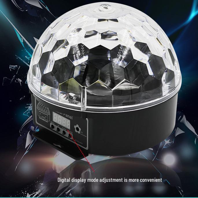 Seven-Color LED Crystal Magic Ball Sound-Activated Mini Stage Light