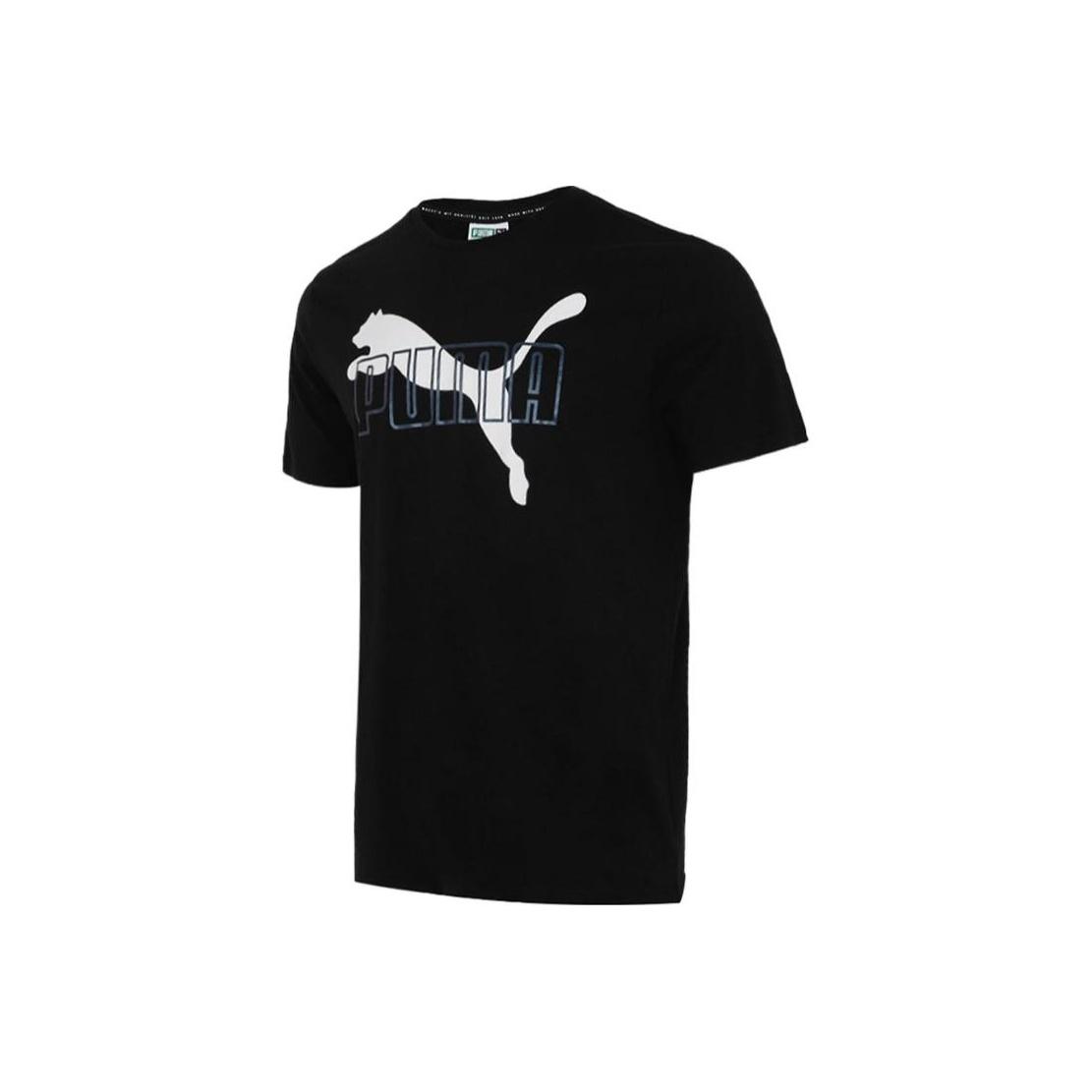 

Puma Iridescent Printed Round Neck Short Sleeve T-Shirt Men Tops Black 597900-51 S