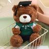Cartoon Bachelor Bear Plush Toy with Doctorial Hat Sitting Bear Plush Toys  Birthday Graduate Gifts