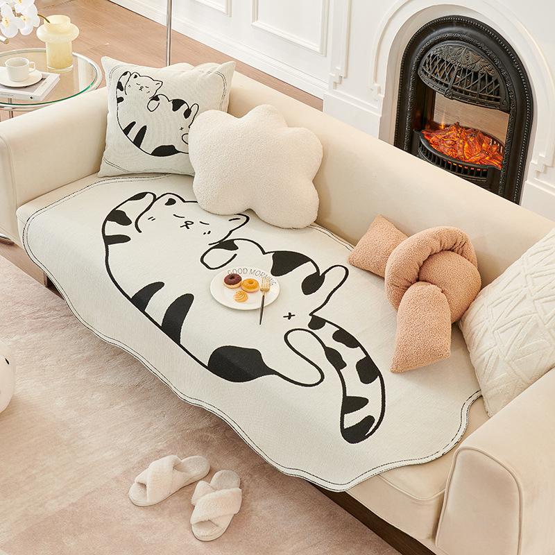 Chenille Irregular Sofa Cushion Non-Slip Anti-Scratching Ins Style Cushion Non-Pilling Fading Multifunctional Cushion