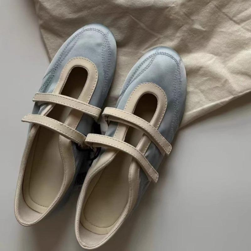 Zapatos Planos Versión Coreana 2026 Cabeza Redonda Boca Baja Mocasines Zapatos Perezosos con Temperamento Zapatos de Ballet