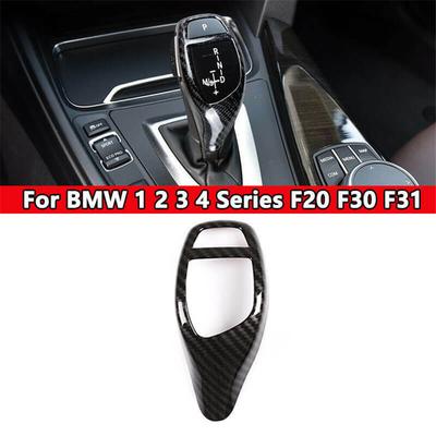 For BMW X3 X4 X5 X6 1 2 3 4 5 6 Series Gear Shift Knob Cover Carbon Fiber Style