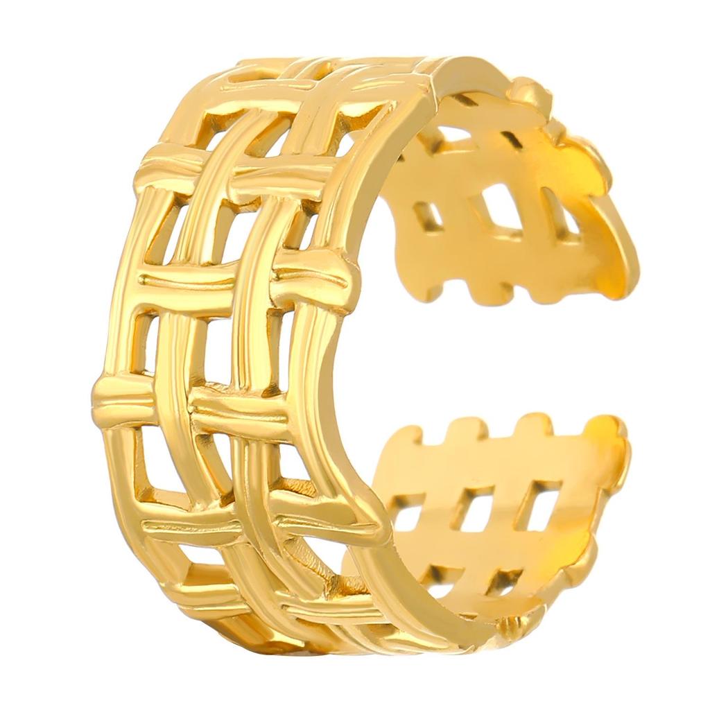 High-End Edelstahl Blumen- & Seestern Offener Ring für Damen