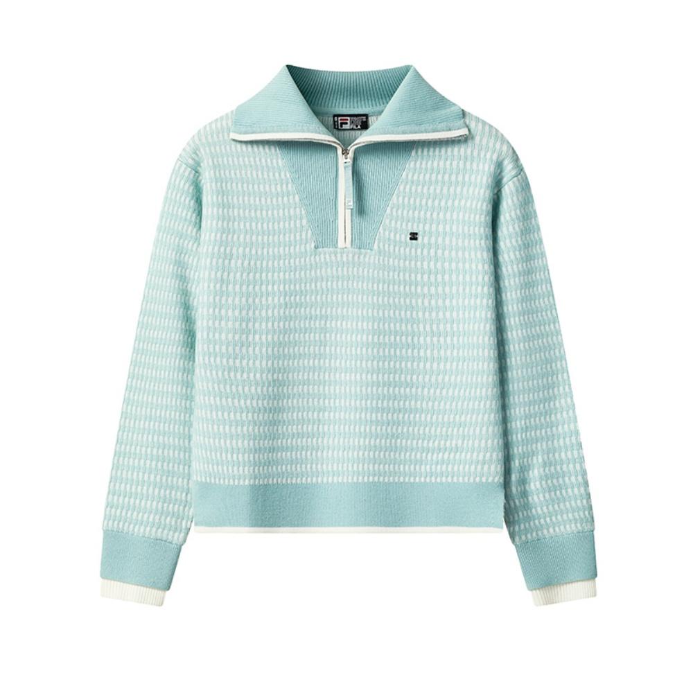 Fila Белый Модный Удобный Простой Личность Повседневный Универсальный Теплый Вязаный Свитер Женский свитер Светло-голубой F11W543406FLB XL 10430₽