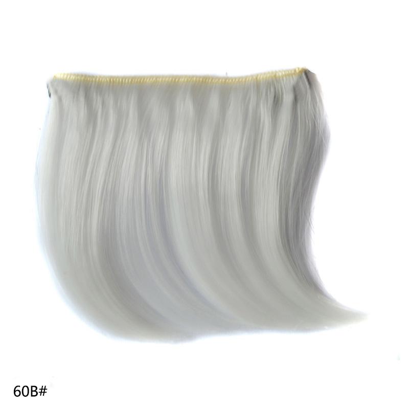 Hair Bangs 2Clips Clip-in Synthetic Hair Extension Rainbow Colorful Frontal Fake Fringe Hairpiece Instant Creative Hairstyle