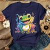 Frog Printing T-Shirt Women Men Tees Round Neck T-Shirt  Women Clothing  Aesthetic Clothes