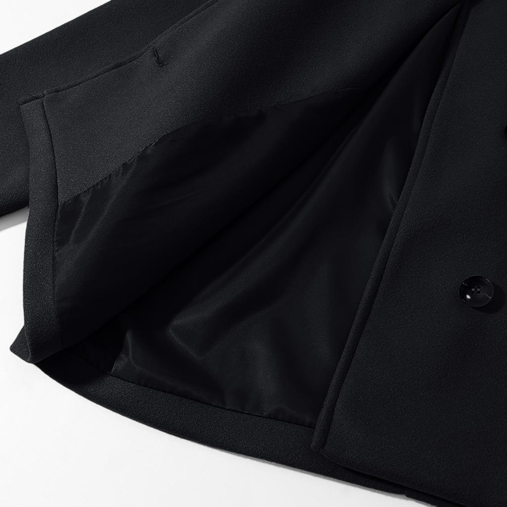 Women's Faux Suede Button Jacket Oversized Gathered Hem Short Length Coat Casual Vintage Outerwear With Pockets