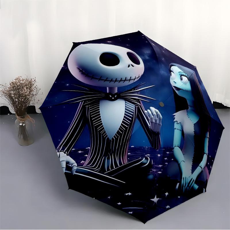 1pc Nightmare Before Christmas Automatic Cute Umbrella 8-Bone Design Compact Gear for Outdoor Travel, Perfect Holiday Gift yy251230017