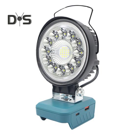 

Светодиодный рабочий фонарь с портами быстрой зарядки USB Type-C, прочный алюминиевый сплав, регулируемый угол наклона, мощный аварийный фонарь для улицы A