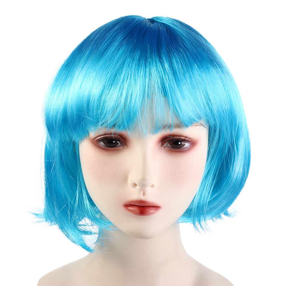 Funny Women Bobo Wig Pink Short Straight Hair Cosplay Party Bob Hair  Makeup Party