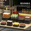 6 Acrylic Cupcake Buffet Risers for Action Figures, Catering, Desserts, And Cosmetics.