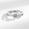 925 Sterling Silver Niche Light Luxury Design Simple Zircon Ring Birthday Party Anniversary Gift Women's Daily Wear