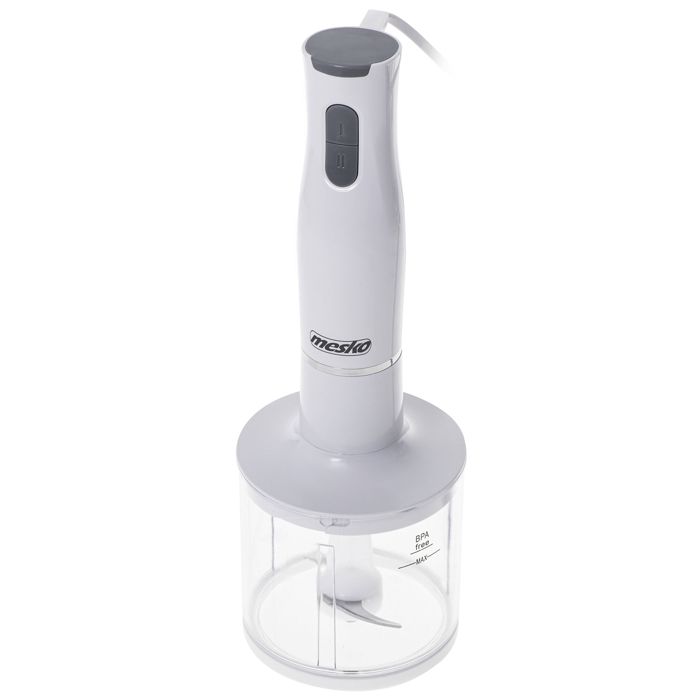 Mixeur Plongeant Multifonctions, Hachoir 0,5L, Fouet, 2 Vitesses Mesko MS4629 800W Blanc