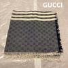 Used GUCCI Gucci Stole Shawl Large Scarf GG Stripe
