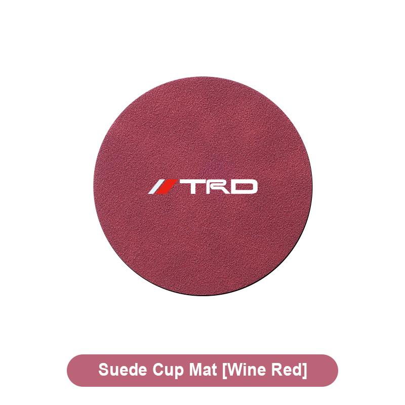 1pcs Suede Car Coaster Mat Water Cup Slots Non-Slip Pad for Toyota Corolla TRD GR Yaris Chr Auris RAV4 Land Cruiser Camry Highlander
