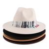 Women's fashion personalized tie-dye cloth decoration imitation wool felt hat autumn and winter wear woolen top hat multi-color selection