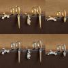 Trendy Gold Color Rivet Ear Piercing Earring Geometry Punk Hip Hop Hoop Earring Set for Women Party Jewelry Pendientes Orecchini