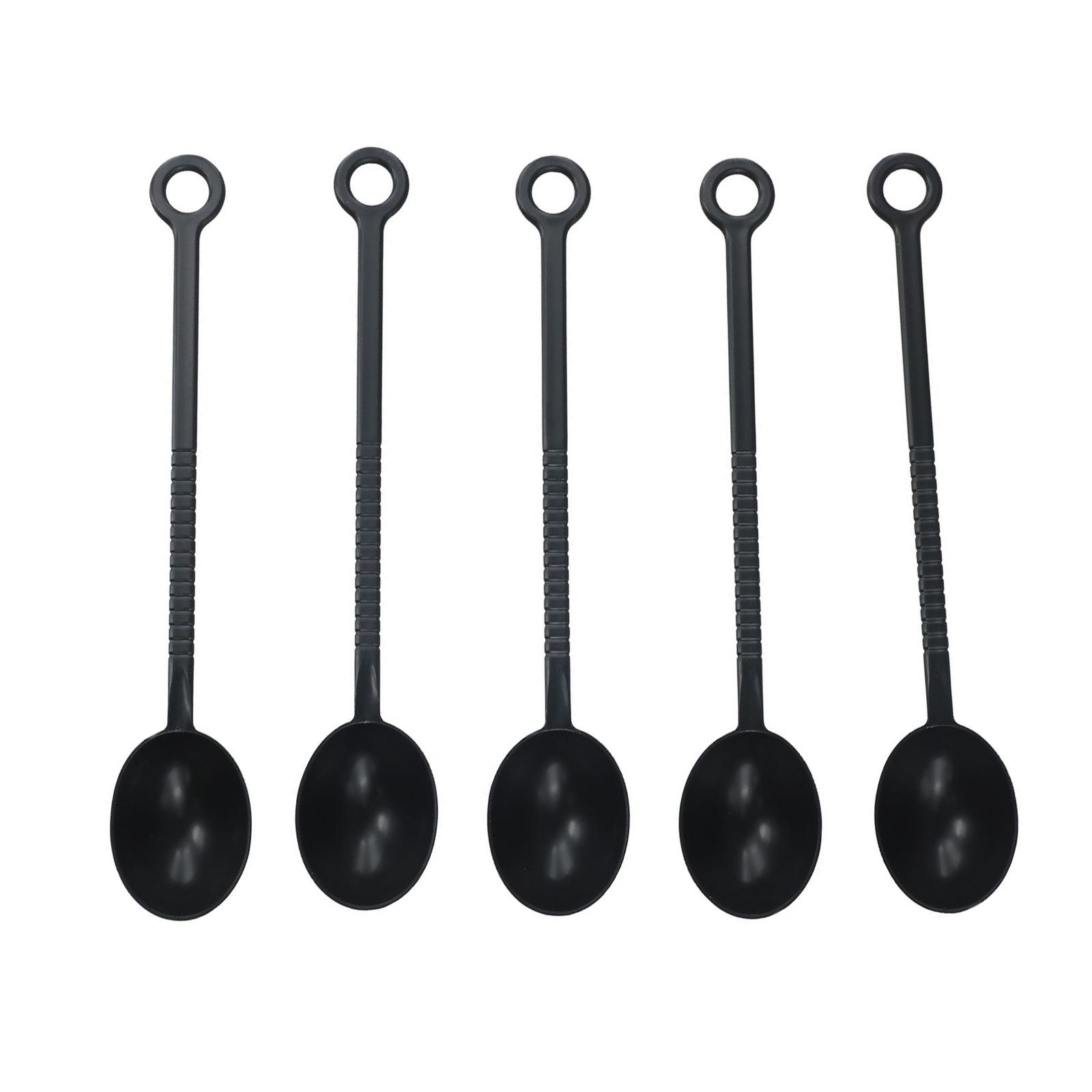 Plastic Material Tea Spoons 21cm Length 5Pcs/set Bendable