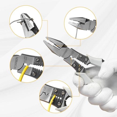 BOOSDEN Power Pliers, Heavy-Duty Pliers, Multi-Function, Eccentric, Electrician's Tool, 220mm