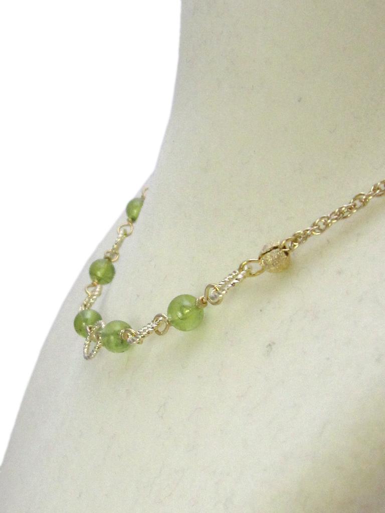 AC218 Peridot Refreshing Green Natural Power Peridot [Cherry] Necklace, Stone, Stone,