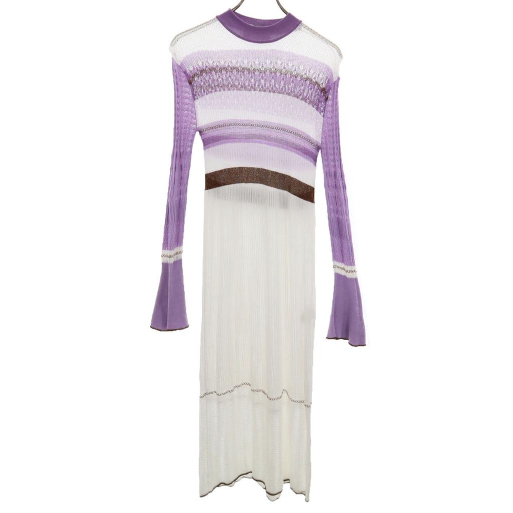 Mame Kurogouchi Made In Japan Silk Blend Long Sleeve Knit One Piece 1 Women Used