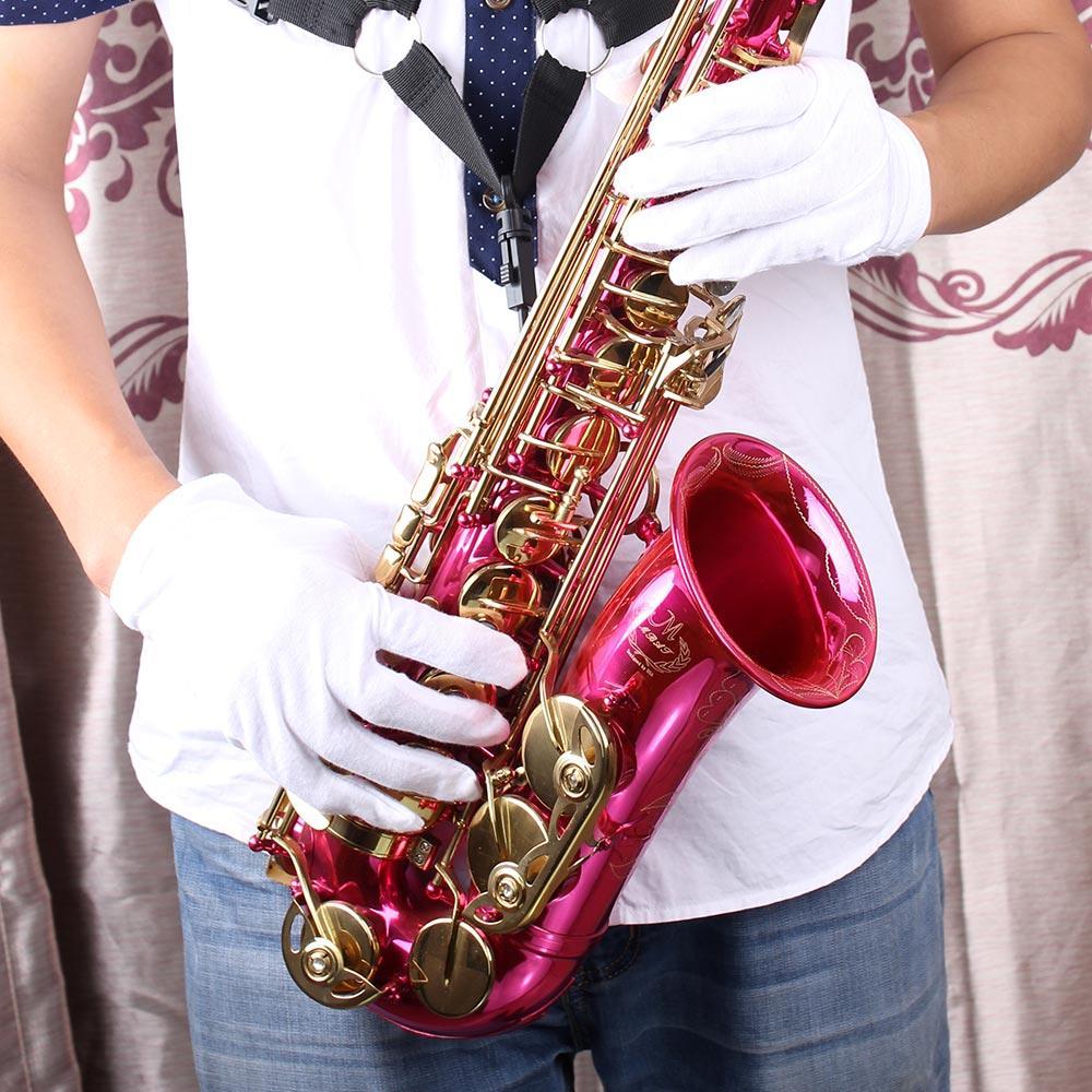 M MBAT 1 Pair Musical Instrument Gloves White Soft Spandex Profession Gloves Maintenance Tools Sax Inspection Parts Accessories
