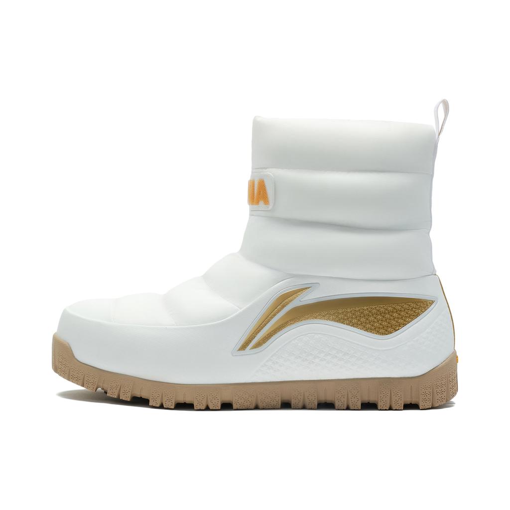 Li Ning Zhong Rong BOOT Abriebfest Dämpfung Rutschfest Kurze Schneestiefel Damen Weiß AGCV508-2