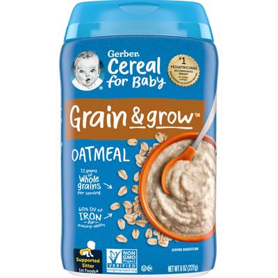 Gerber, Ovsené vločky, Jednozrnné cereálie, 8 oz (227 g)