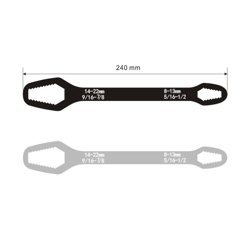 8-22mm Universal Torx Wrench Self-tightening Adjustable Glasses Wrench Board Double-head Torx Spanner Hand Tools for Factory