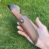 22,5 cm Messerhalter mit fester Klinge, Scheide aus hochwertigem Rindsleder, universelle Messerabdeckung, Zubehör für Jagdmesserholster