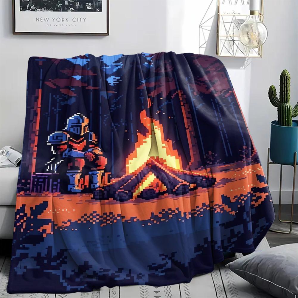 1 Stück Alien Erde Print Flanelldecke, Hohe Qualität, Bequem für alle Jahreszeiten, Heimdekoration, Wärme und Komfort, Perfekt für Weihnachtsgeschenke