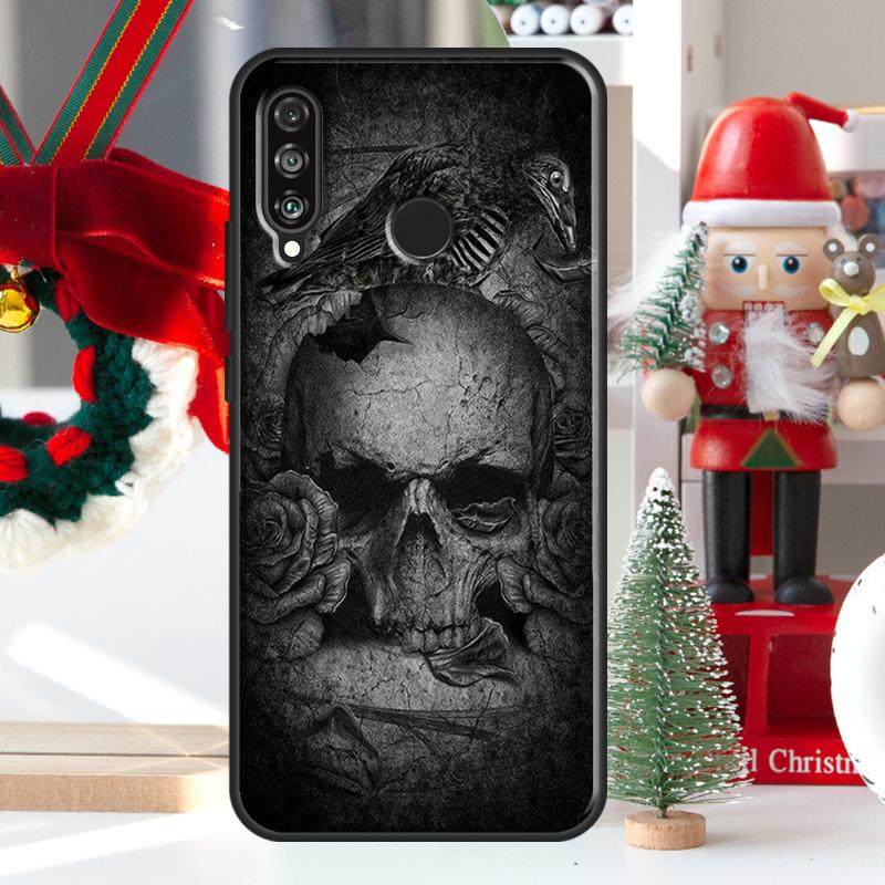 Crow Raven Dark Skull For Huawei Nova 7i 8i 11i 12i 12s Y73 Y70 Y90 Y60 Y72 Y61 Y91 9 10 SE P30 Pro P40 Lite Case