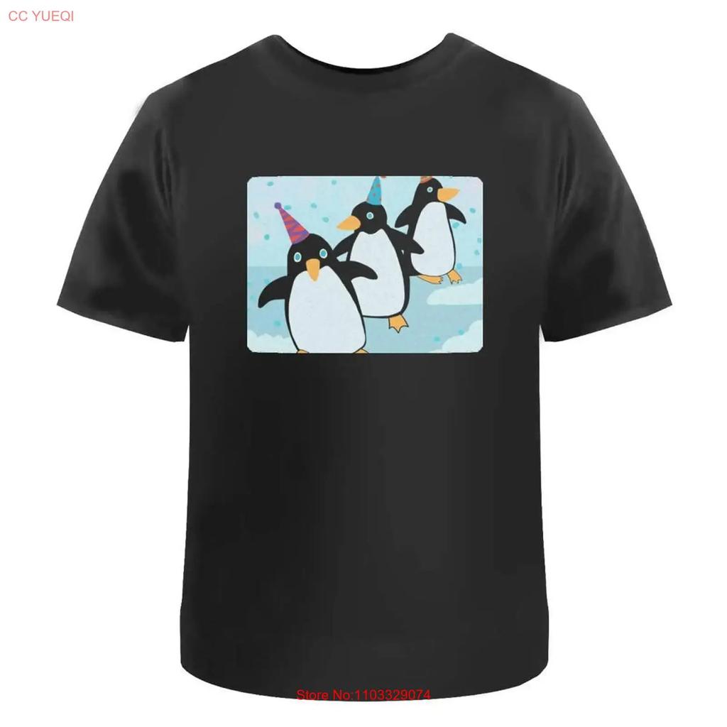 Festive Penguins T Shirt 100 Cotton S 2XL TA042586 vintage Washed Versatile Unisex streetwear Stylish Top For Everyday Wear