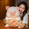 25/35/45cm Pink Doll Stuffed Sitting Lovely Pig Plush Toy Say Love Valentines' Day Present