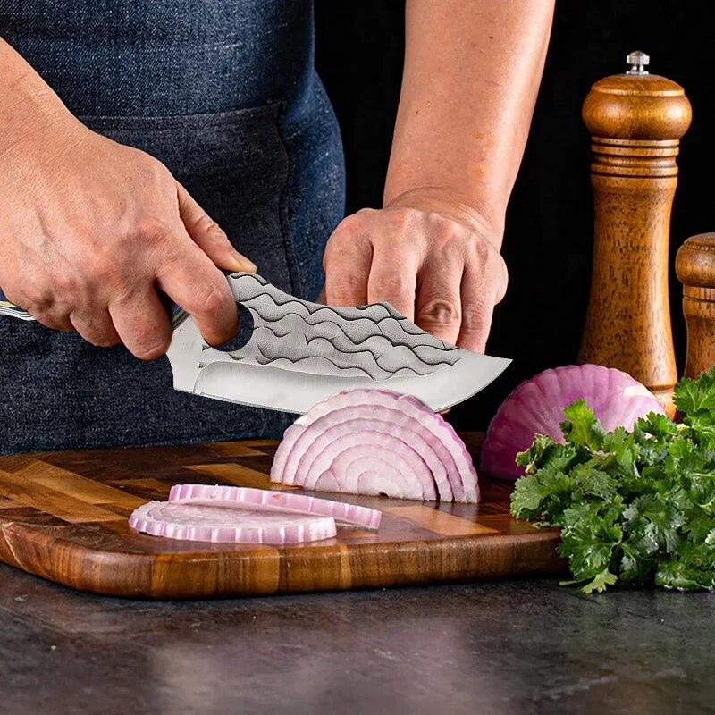 Stainless Steel Kitchen Knife Outddor Camping Knives Handmade Forged Boning Knife Meat Cleaver Fish Knife Cooking Knife