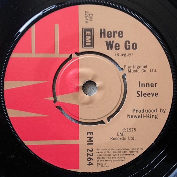 

7inch Record INNER SLEEVE - Here We Go EMI2264 EMI 1975 UK Rock Used