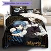 Black Butler Pattern Bedding,Quilt Set Quilt Cover Pillowcase Home Birthday Gift (1 * duvet cover + 2 * pillowcase, without core)