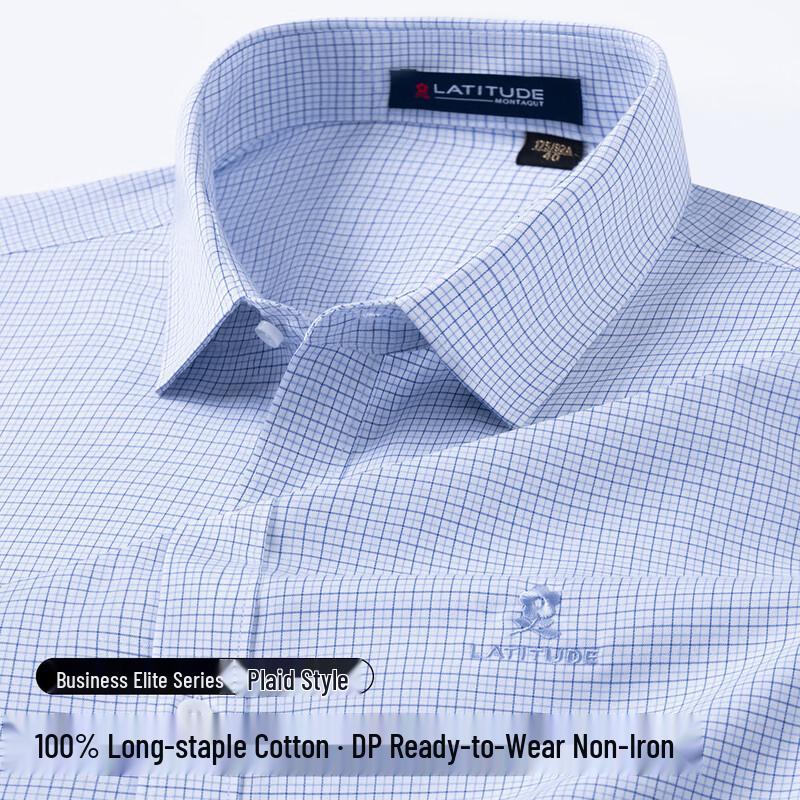 MONTAGUT Men s Non-Iron Long-Staple Cotton Shirt 48